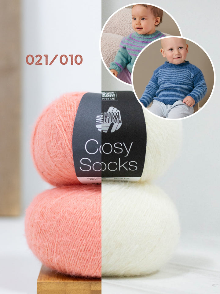 Strickpaket Cosy Socks Raglanpullover - Top-down
