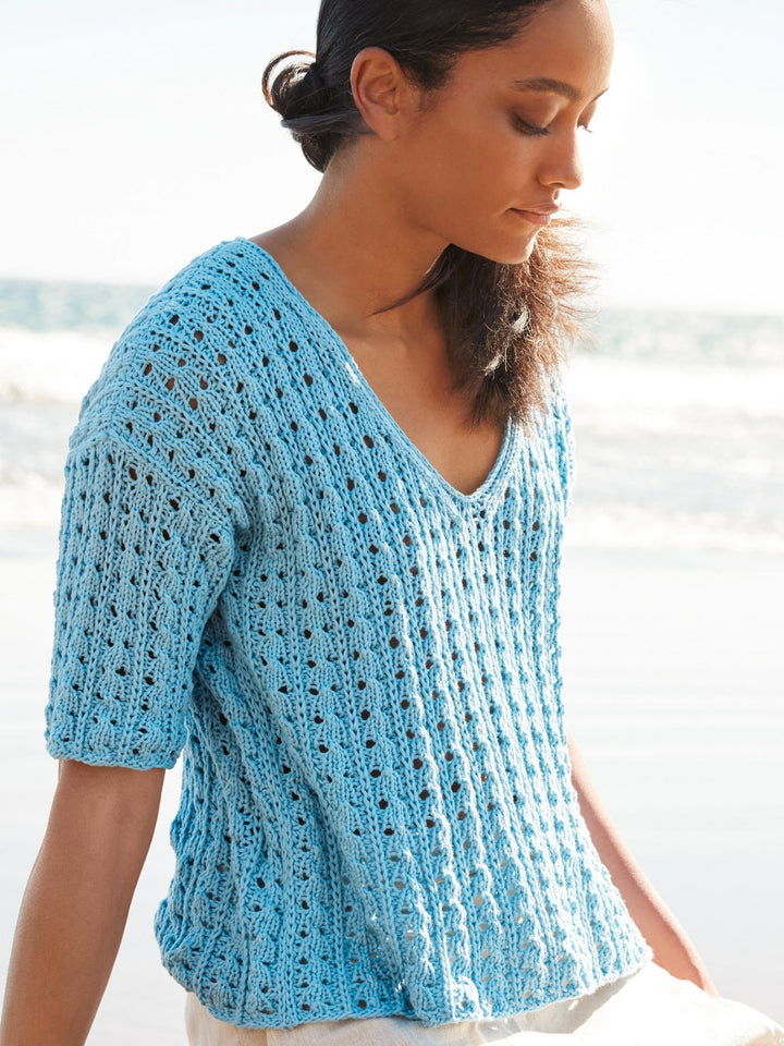 Strickpaket Tessera Shirt im Ajourmuster