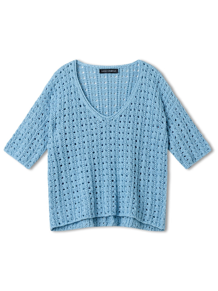 Strickpaket Tessera Shirt im Ajourmuster