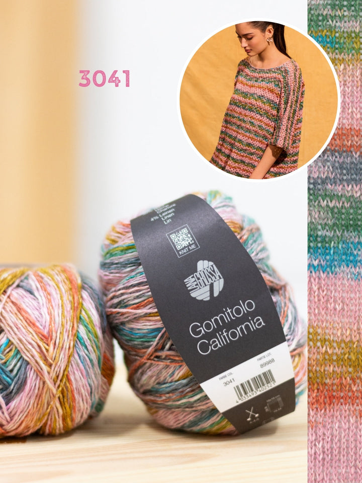Strickpaket Gomitolo California Shirt im Lochmuster