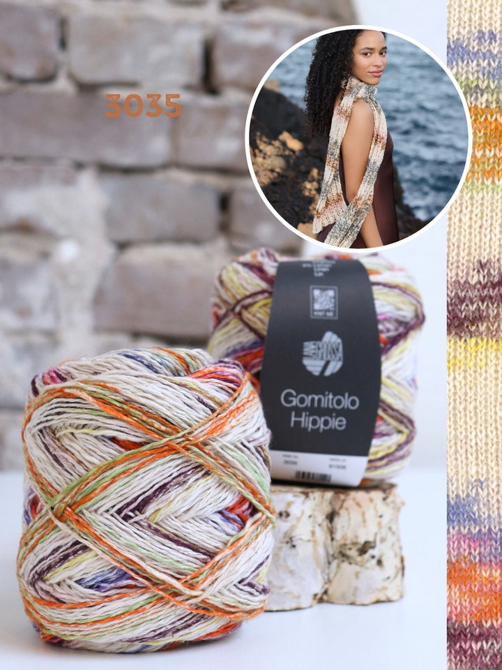 Strickpaket Gomitolo Hippie Ajour-Tuch