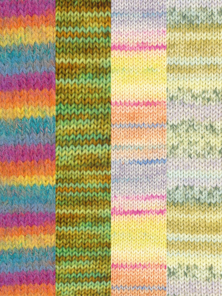 Sockenwoll-Probierpaket Streifensocken
