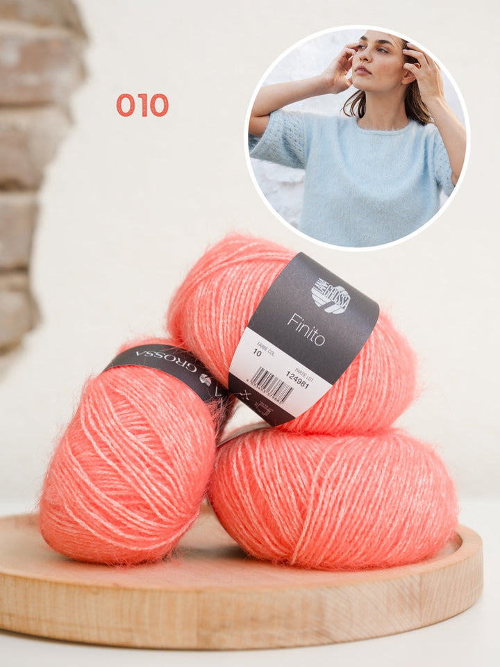 Strickpaket Finito Shirt mit Webmuster