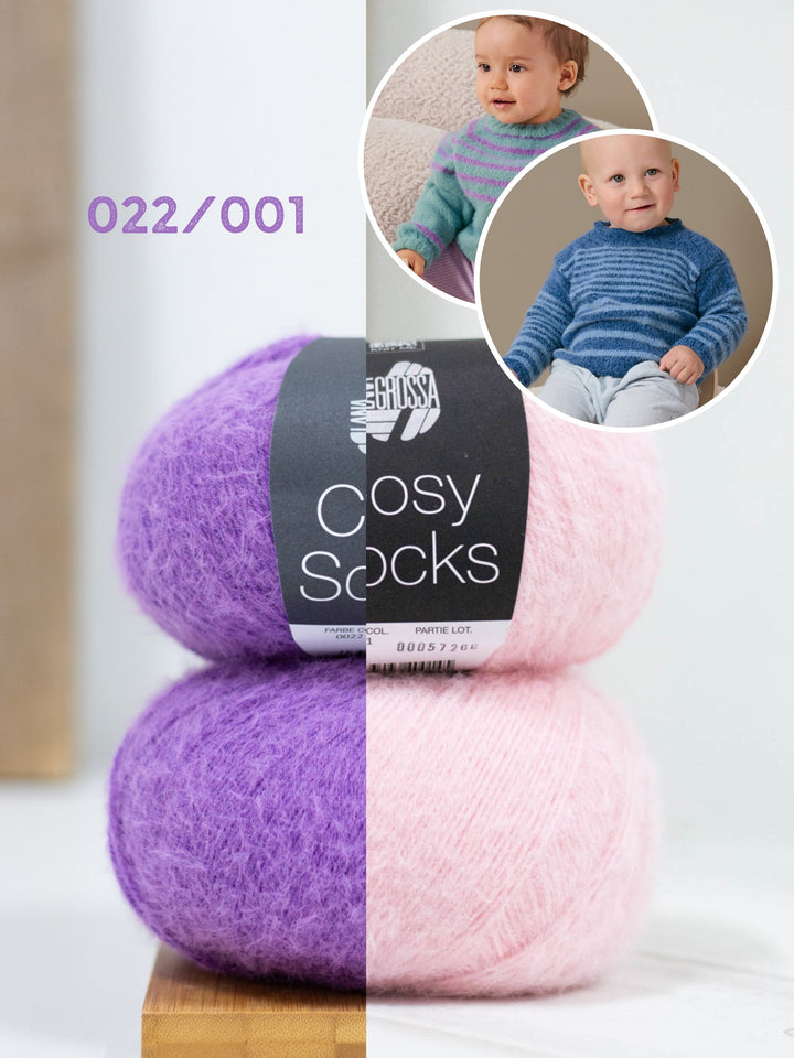 Strickpaket Cosy Socks Raglanpullover - Top-down