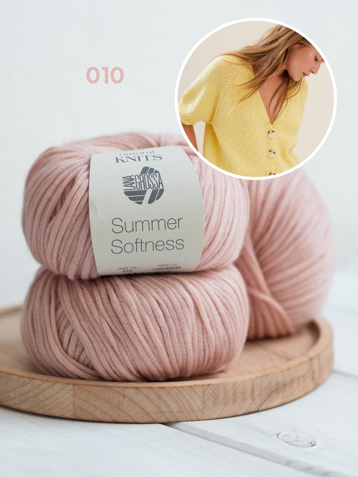 Strickpaket Summer Softness Kurzarm-Raglanjacke