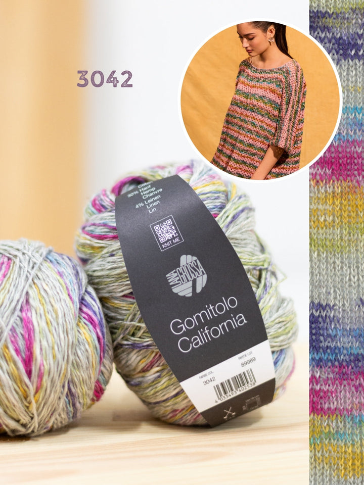 Strickpaket Gomitolo California Shirt im Lochmuster