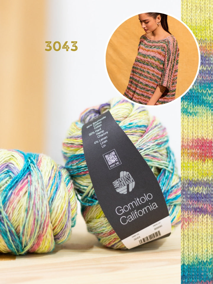 Strickpaket Gomitolo California Shirt im Lochmuster