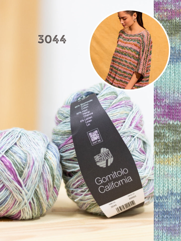Strickpaket Gomitolo California Shirt im Lochmuster