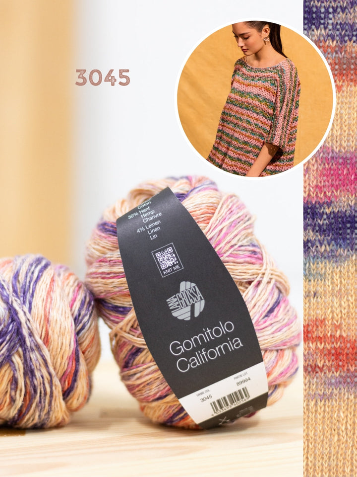 Strickpaket Gomitolo California Shirt im Lochmuster