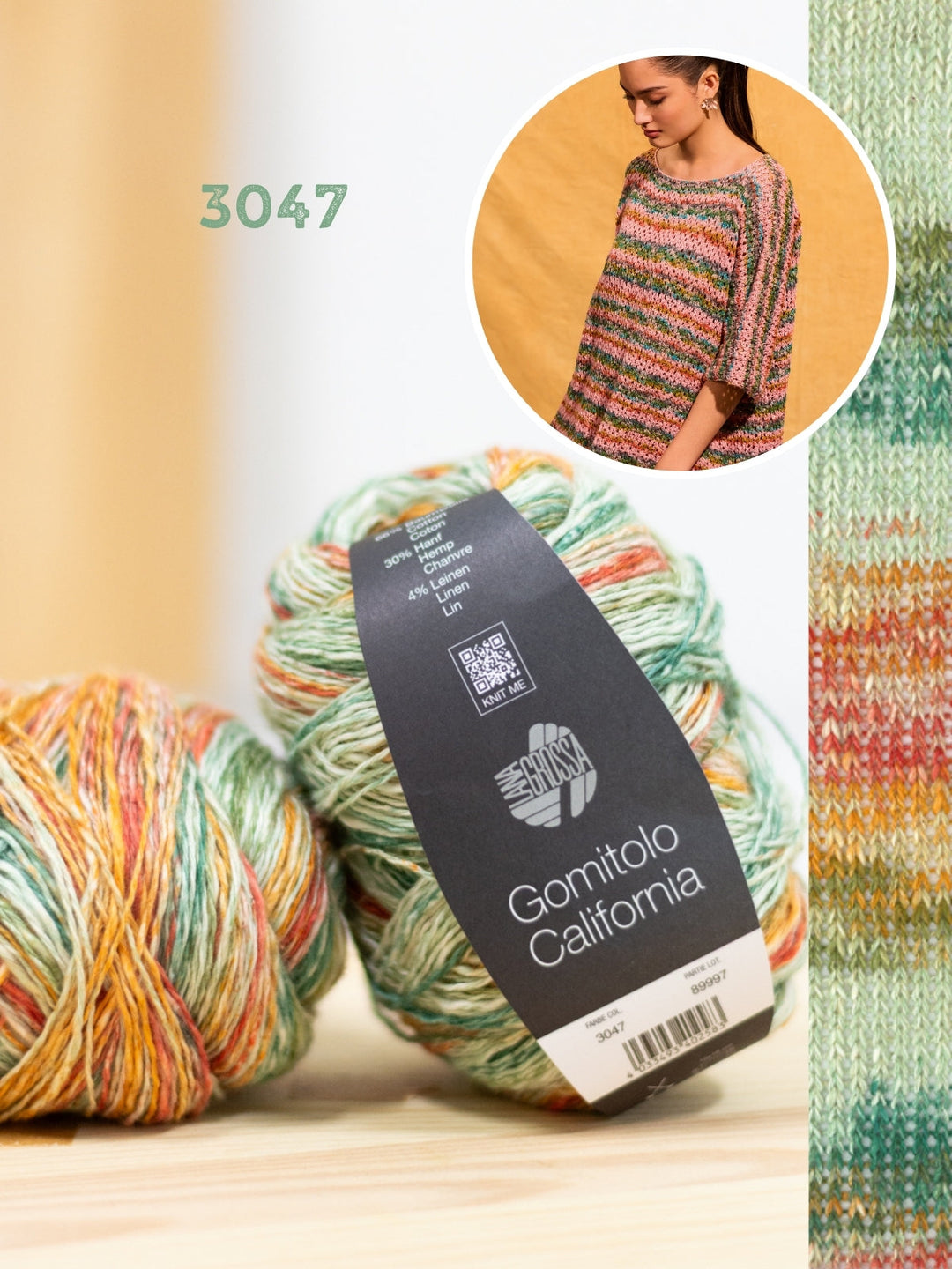 Strickpaket Gomitolo California Shirt im Lochmuster