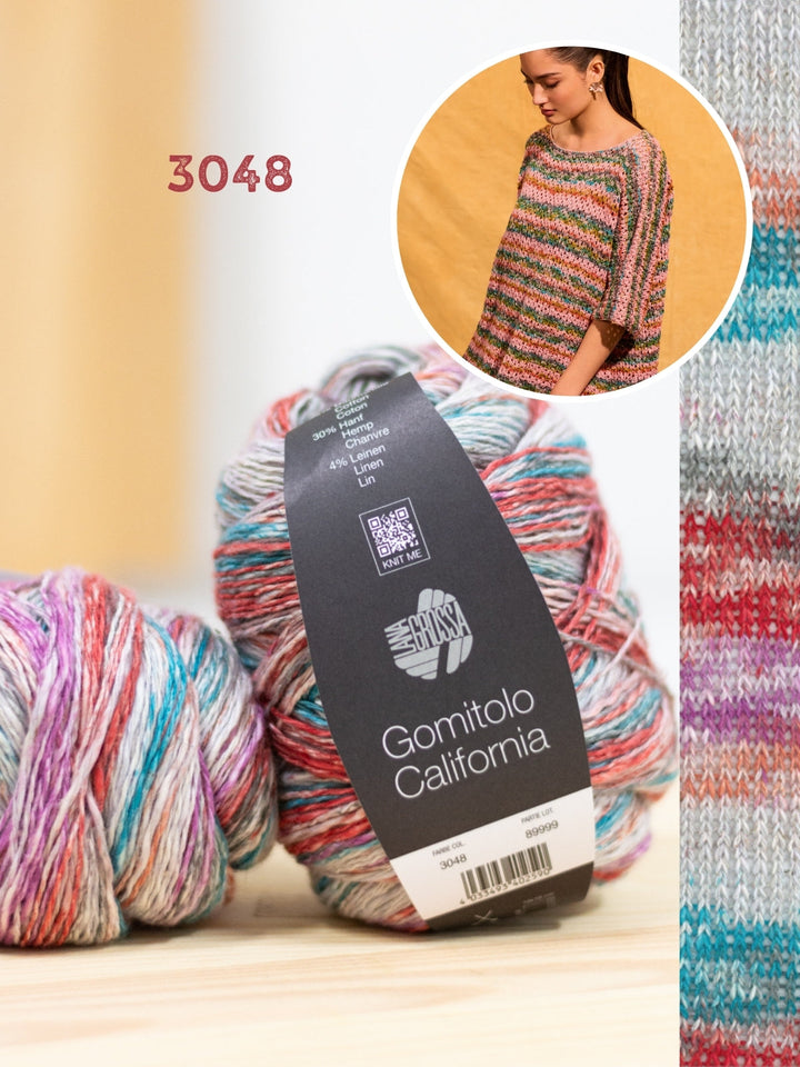 Strickpaket Gomitolo California Shirt im Lochmuster