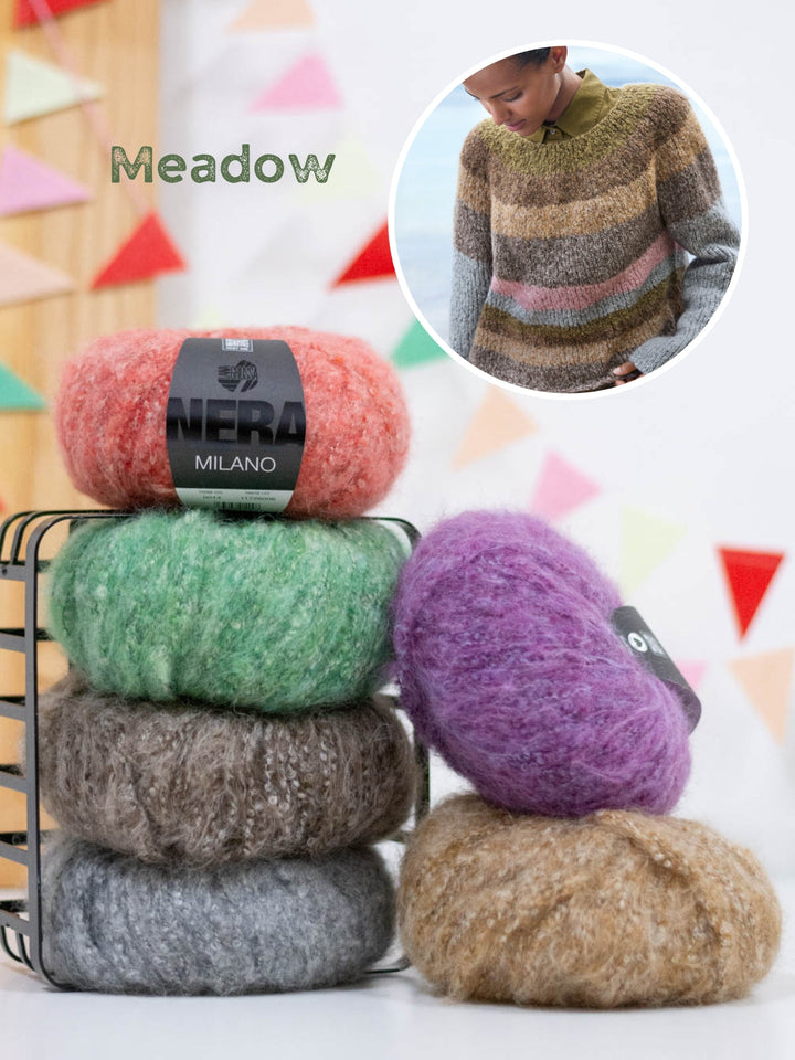 Strickpaket Milano Pullover mit Rundpasse
