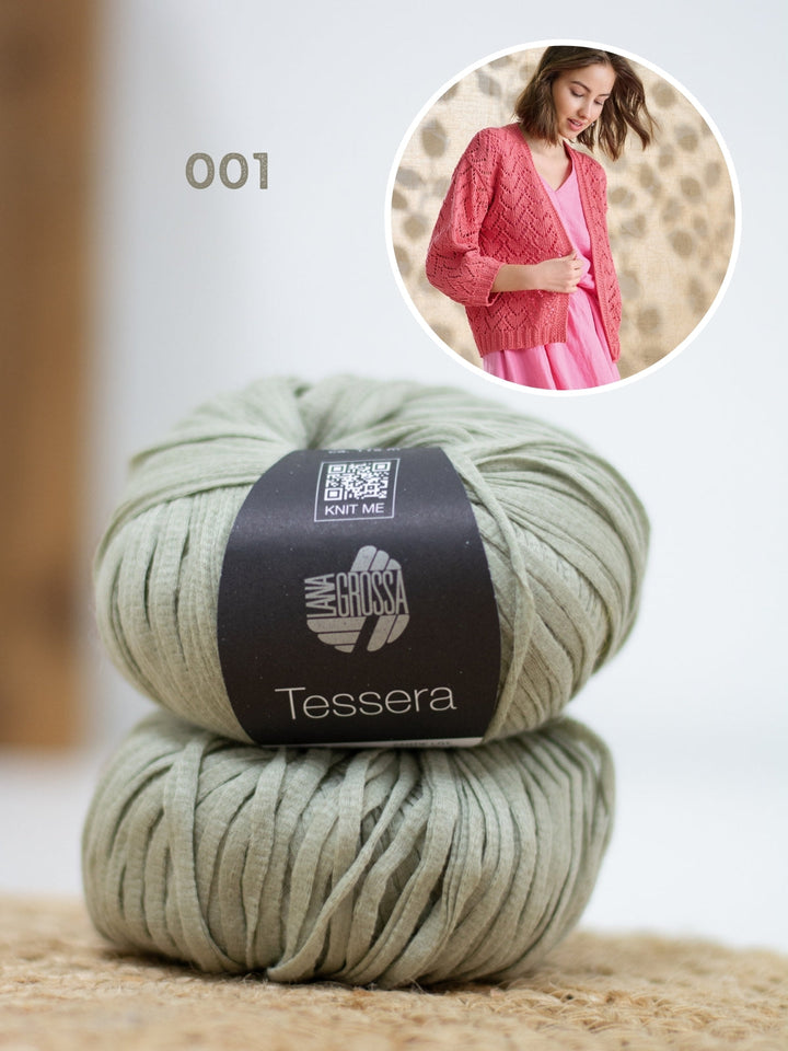 Strickpaket Tessera Jacke im Lochmuster