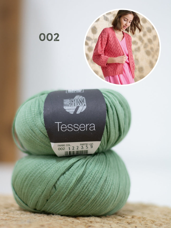 Strickpaket Tessera Jacke im Lochmuster