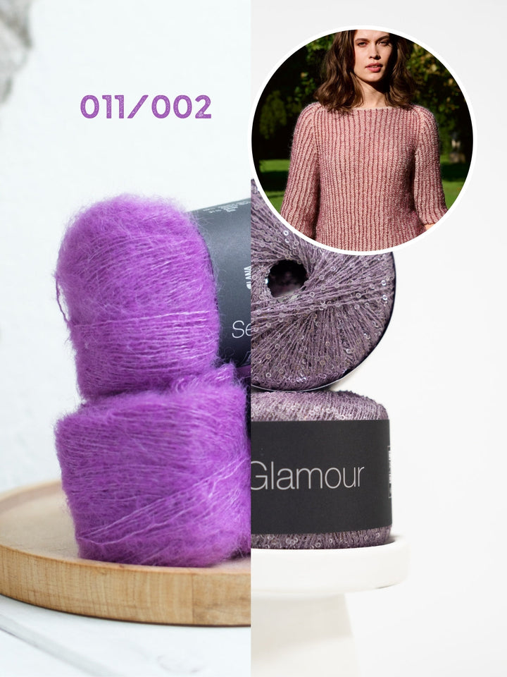 Strickpaket Setasuri Glamour Brioche-Pullover