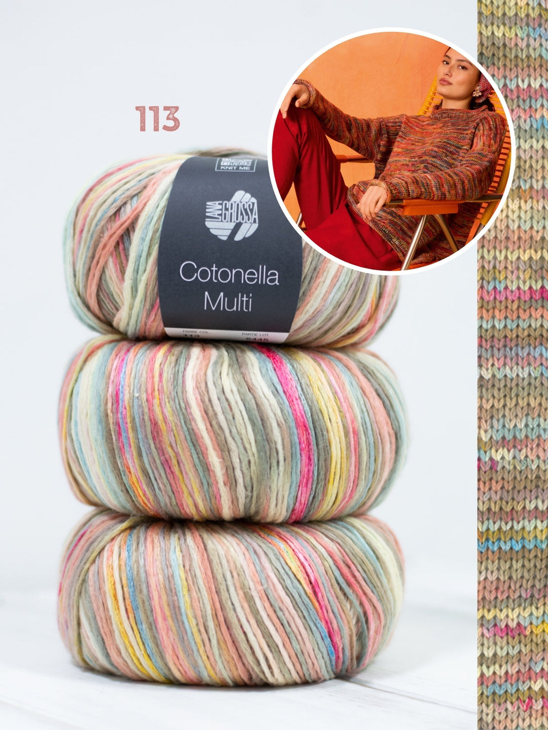 Strickpaket Cotonella Multi Pullover