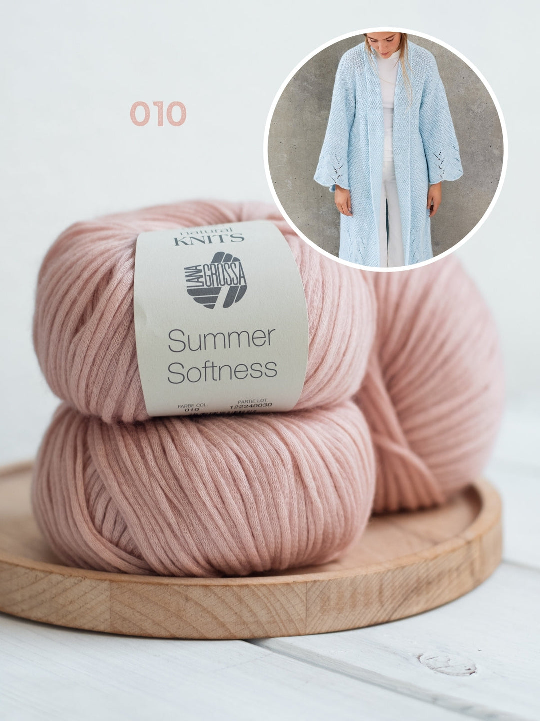 Strickpaket Summer Softness Mantel mit Ajourmuster