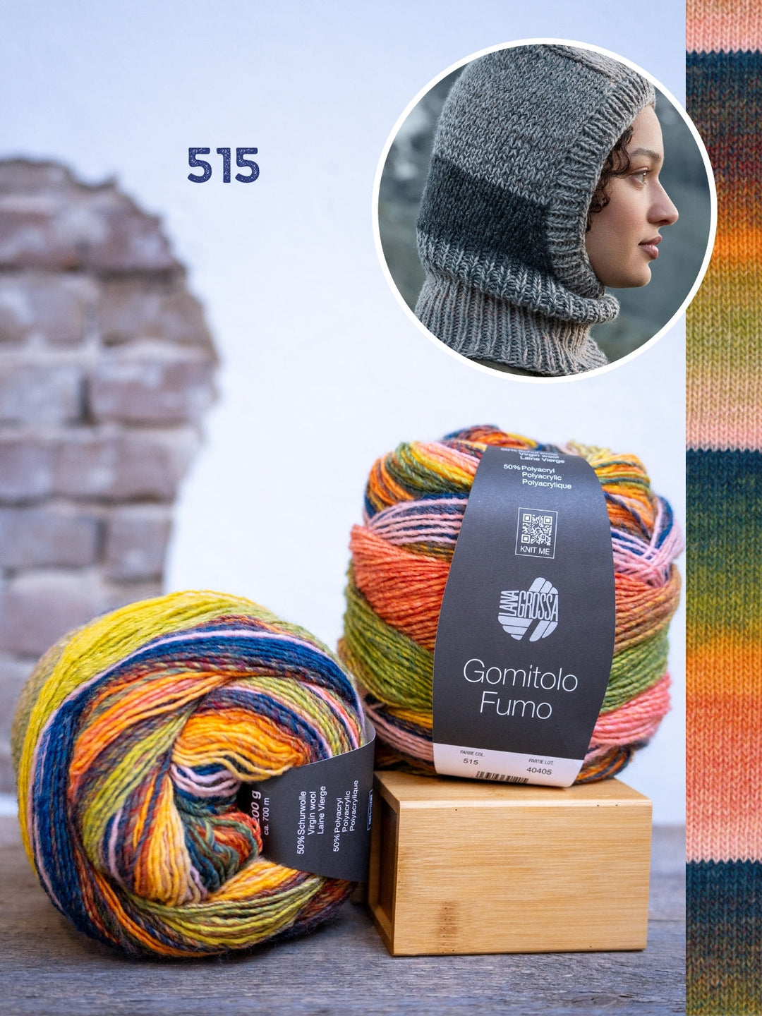 Strickpaket Gomitolo Fumo Balaclava