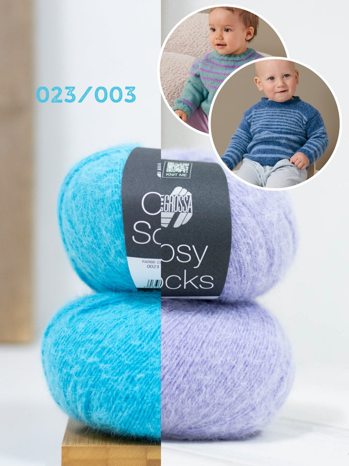 Strickpaket Cosy Socks Raglanpullover - Top-down