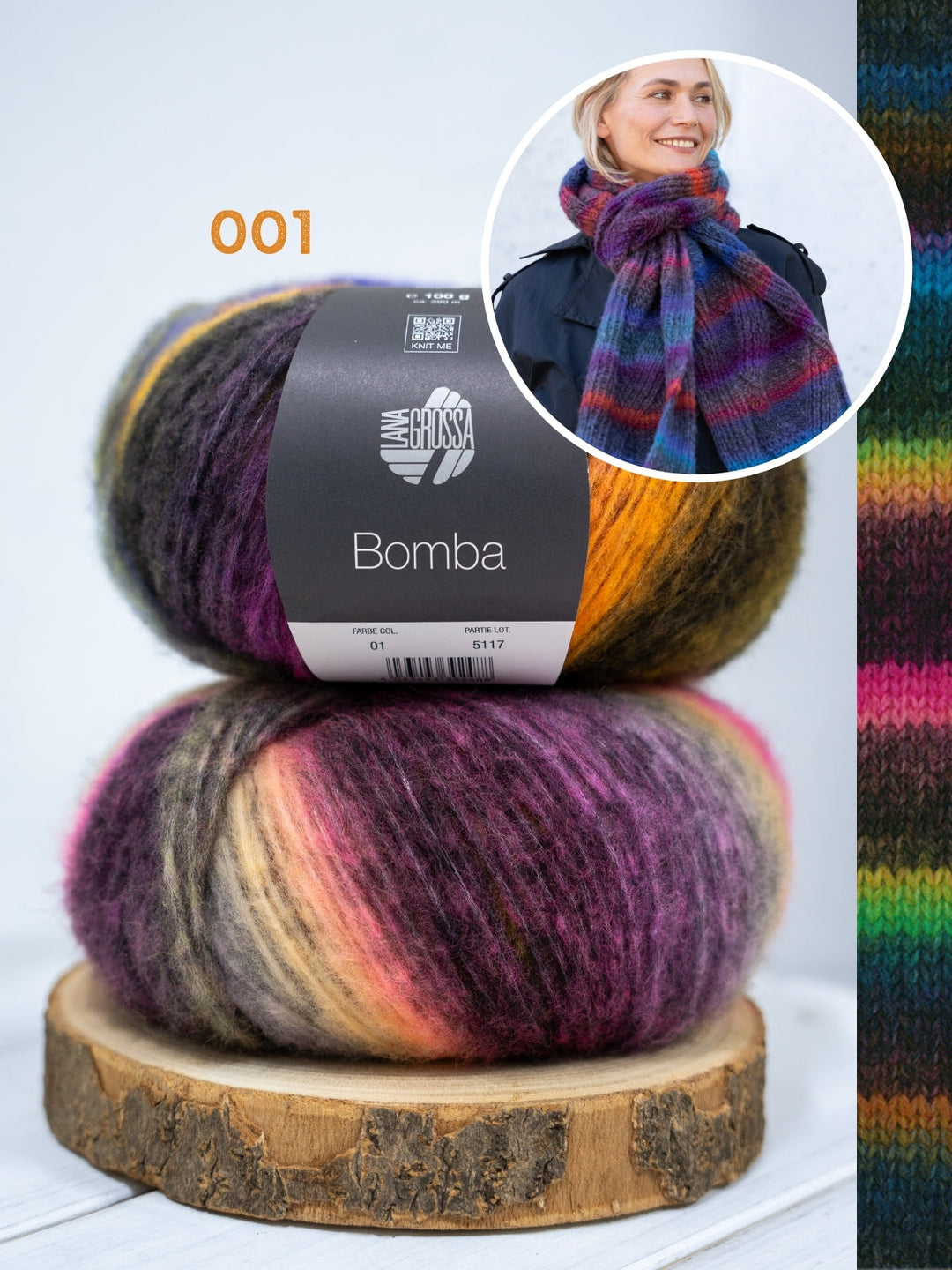 Strickpaket Bomba Zopfschal