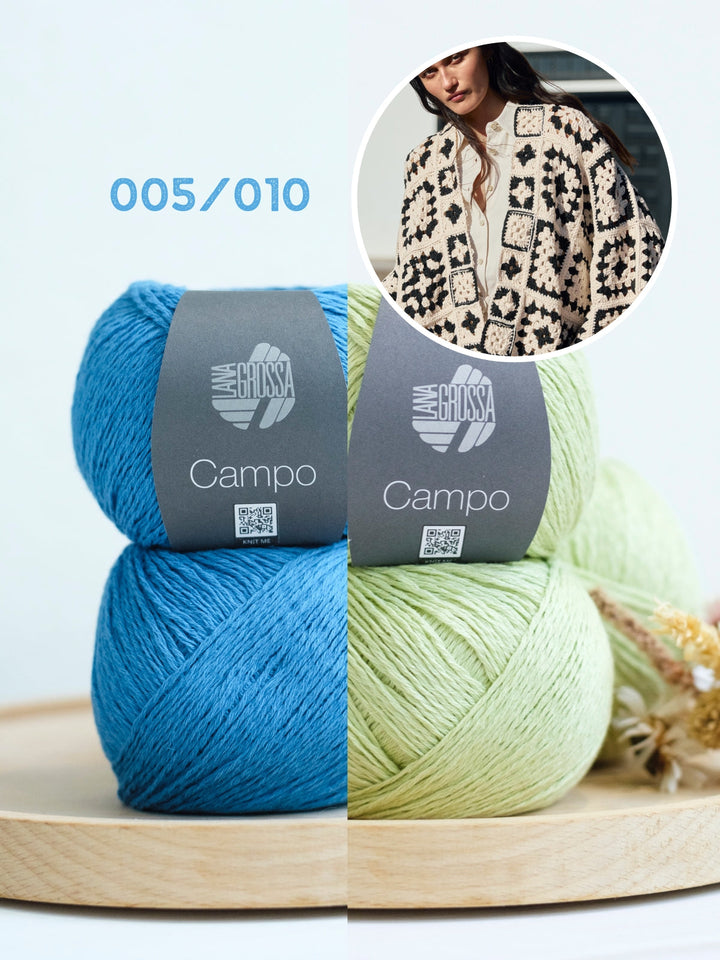 Häkelpaket Campo oversized Granny-Cardigan