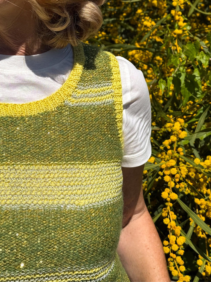 Strickpaket Streifen-Top in Garnmix