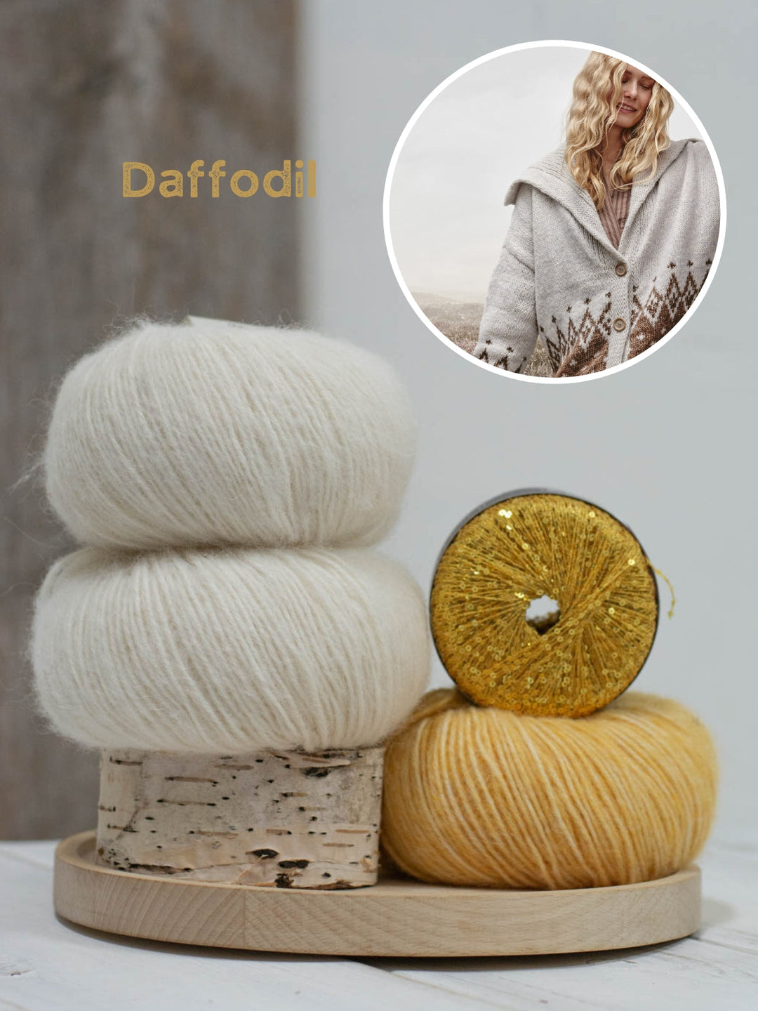 Strickpaket Natural Alpaca Pelo Glamour Raglanjacke