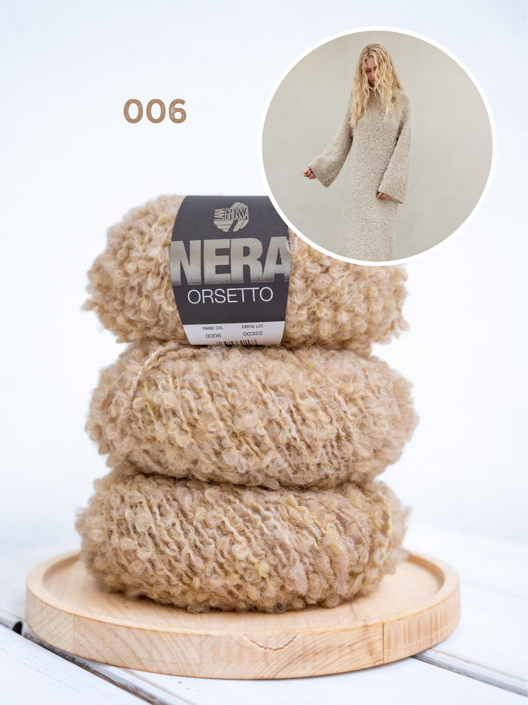 Strickpaket Orsetto Kleid lang – top-down