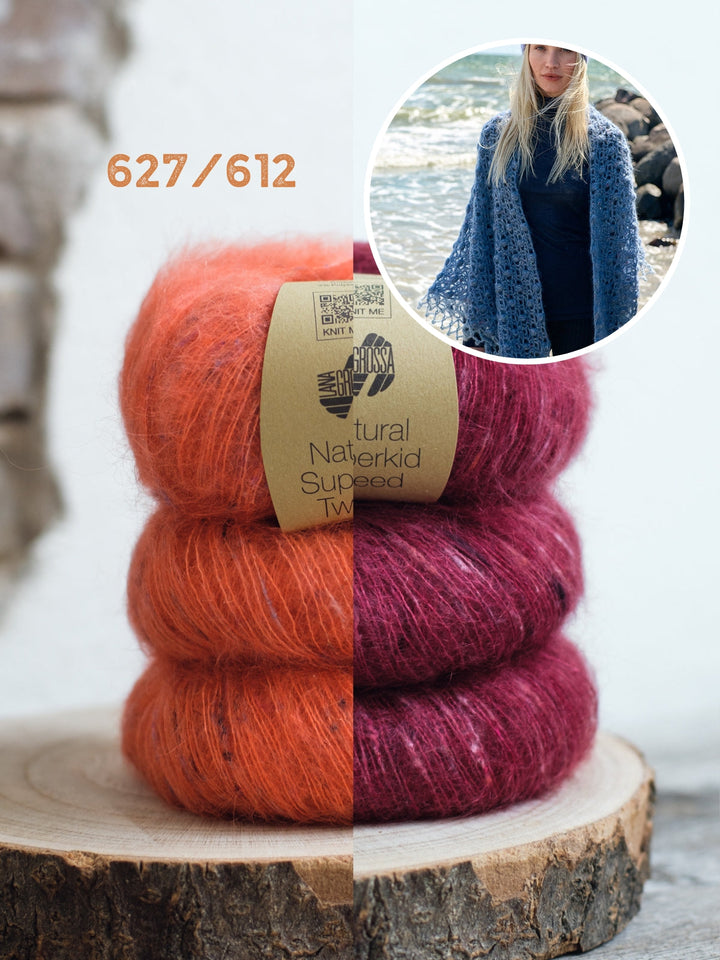 Häkelpaket Natural Superkid Tweed Tuch