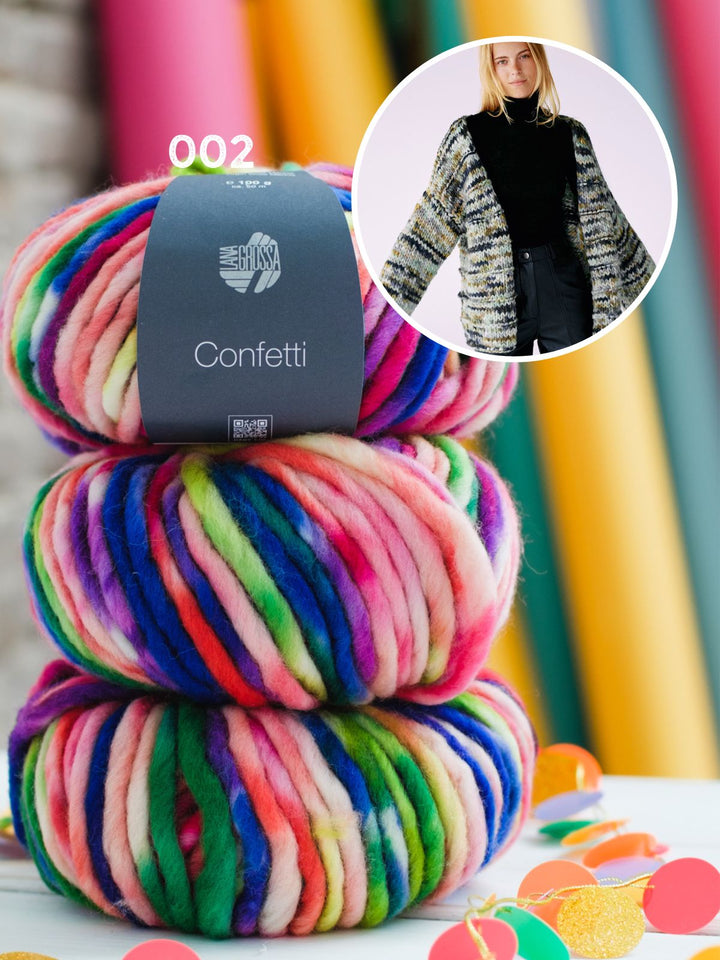 Strickpaket Cardigan aus Confetti