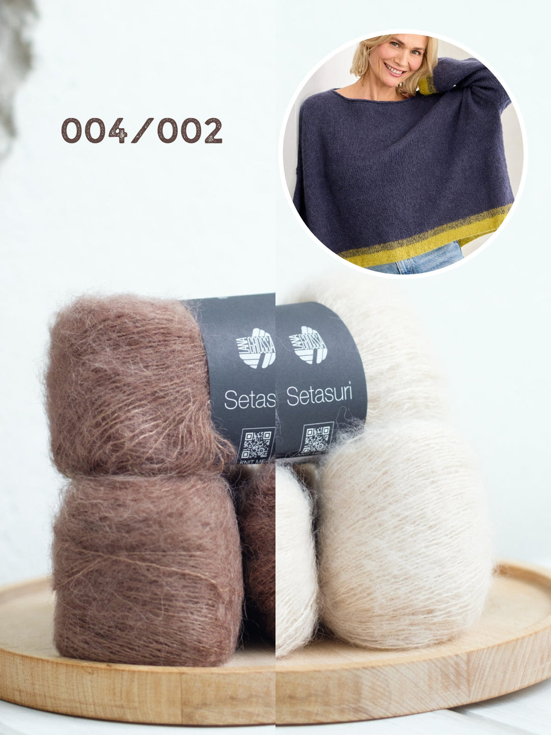 Strickpaket Setasuri Colorblock-Pullover