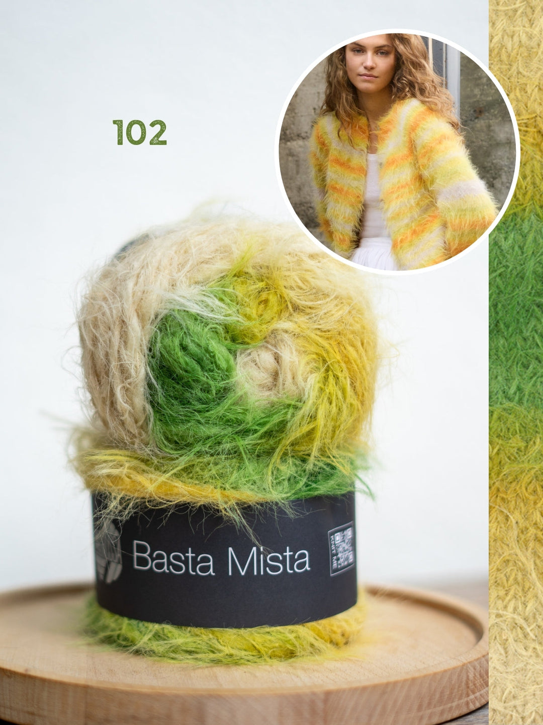 Strickpaket Basta Mista Raglanjacke - Top-down
