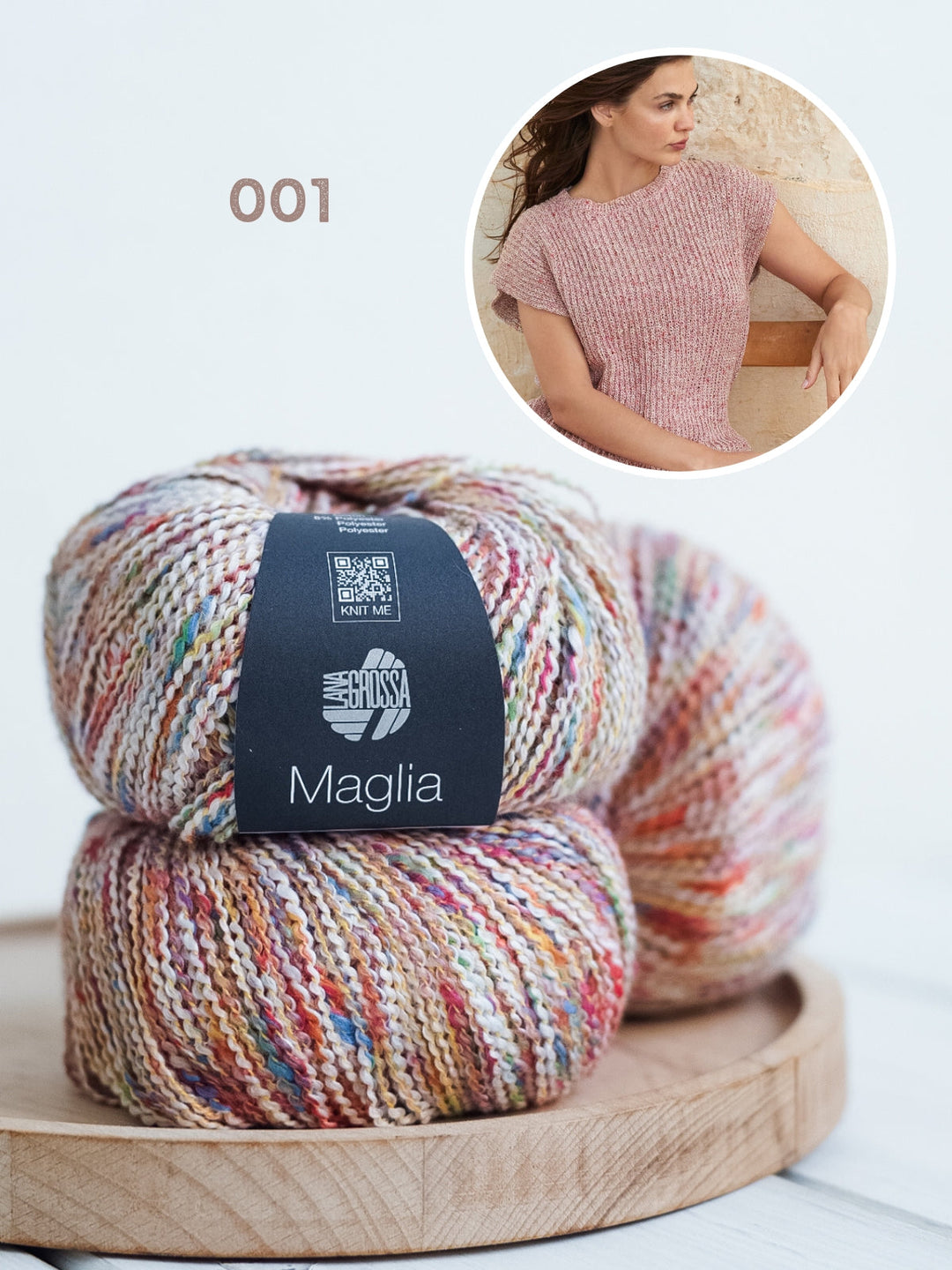 Strickpaket Maglia Top in halb Patentmuster