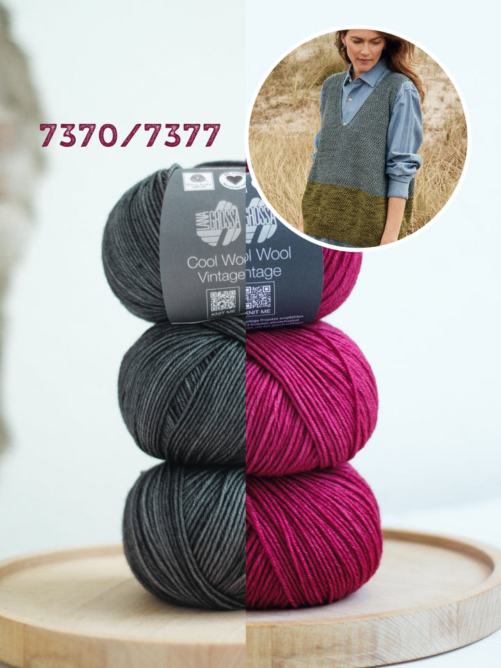 Strickpaket Cool Wool Vintage Pullunder