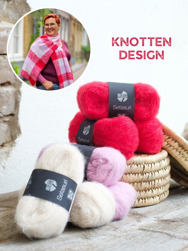 Strickpaket Setasuri Karo-Schal