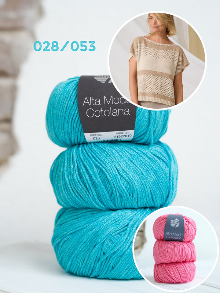 Strickpaket Alta Moda Cotolana Streifenshirt