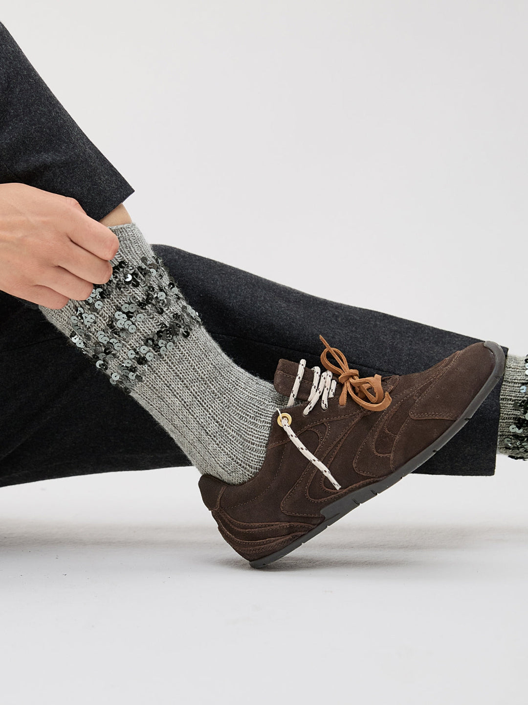 Strickpaket Festliche Glitzersocken