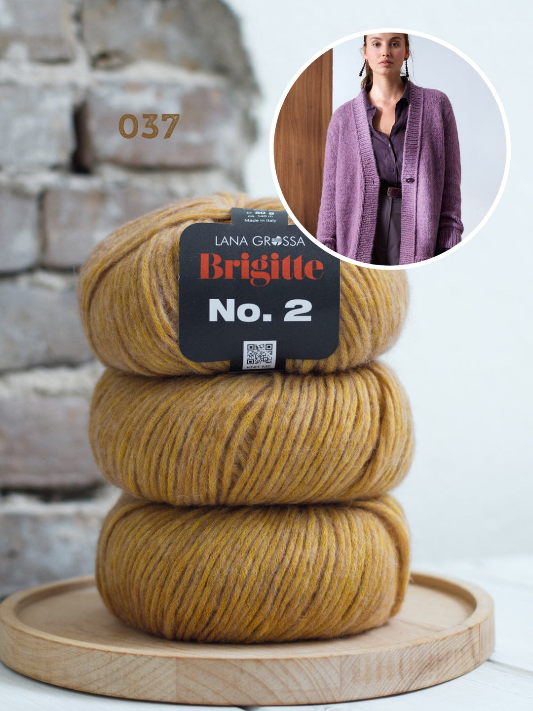 Strickpaket Brigitte No. 2 V-Ausschnitt Jacke