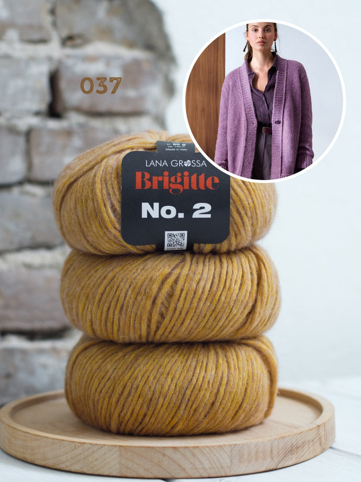 Strickpaket Brigitte No. 2 V-Ausschnitt Jacke