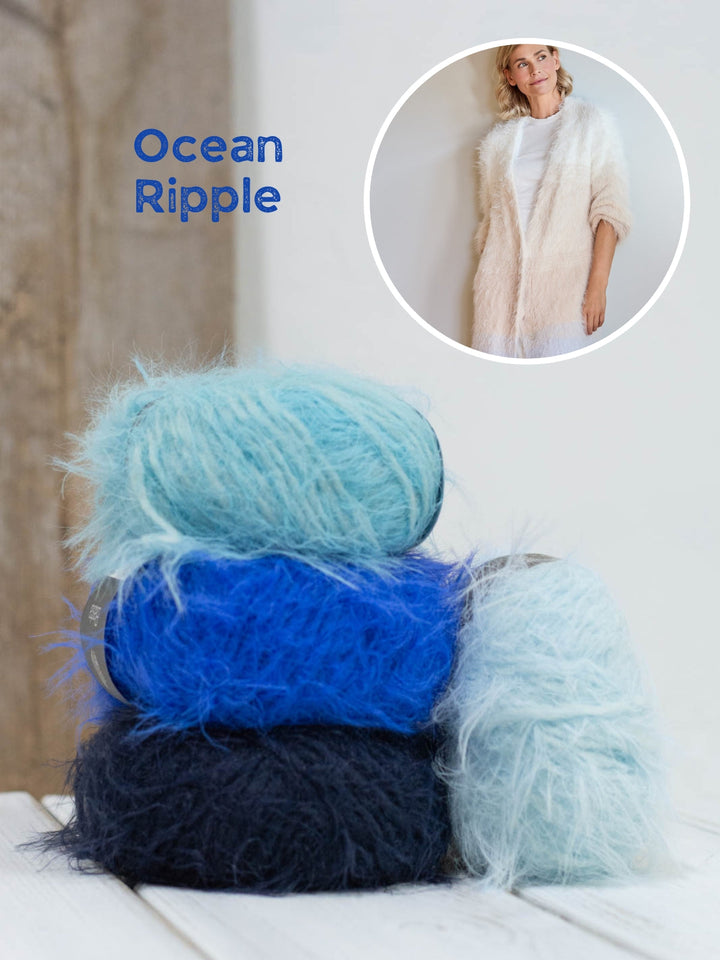 Strickpaket Basta Longjacke in Streifen