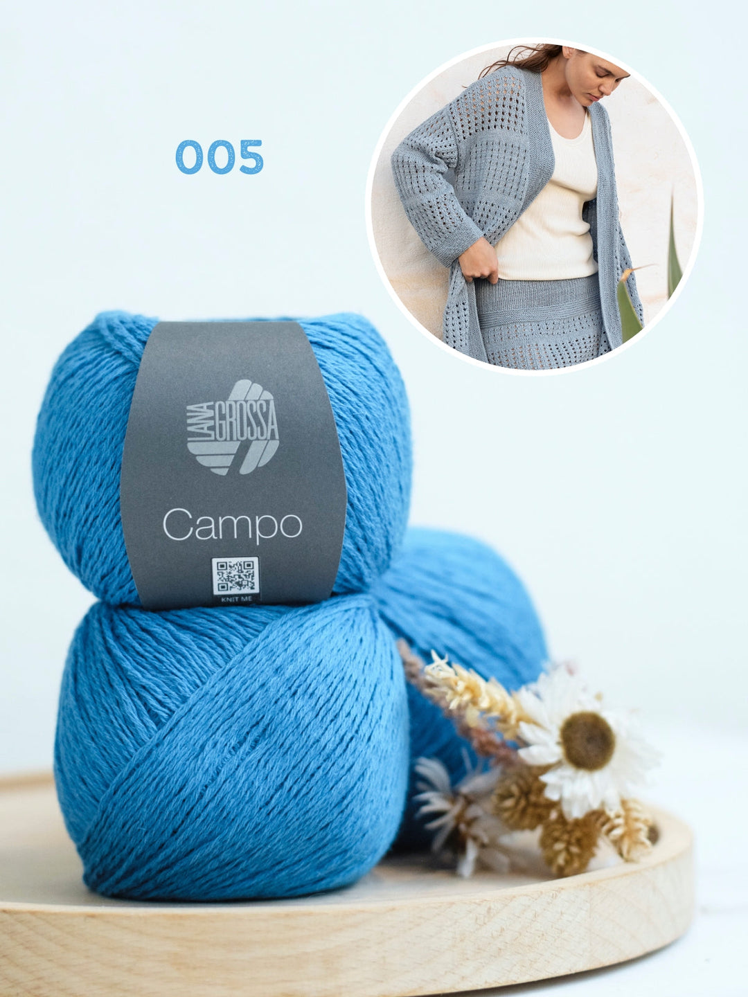 Strickpaket Campo Jacke mit Ajourmuster