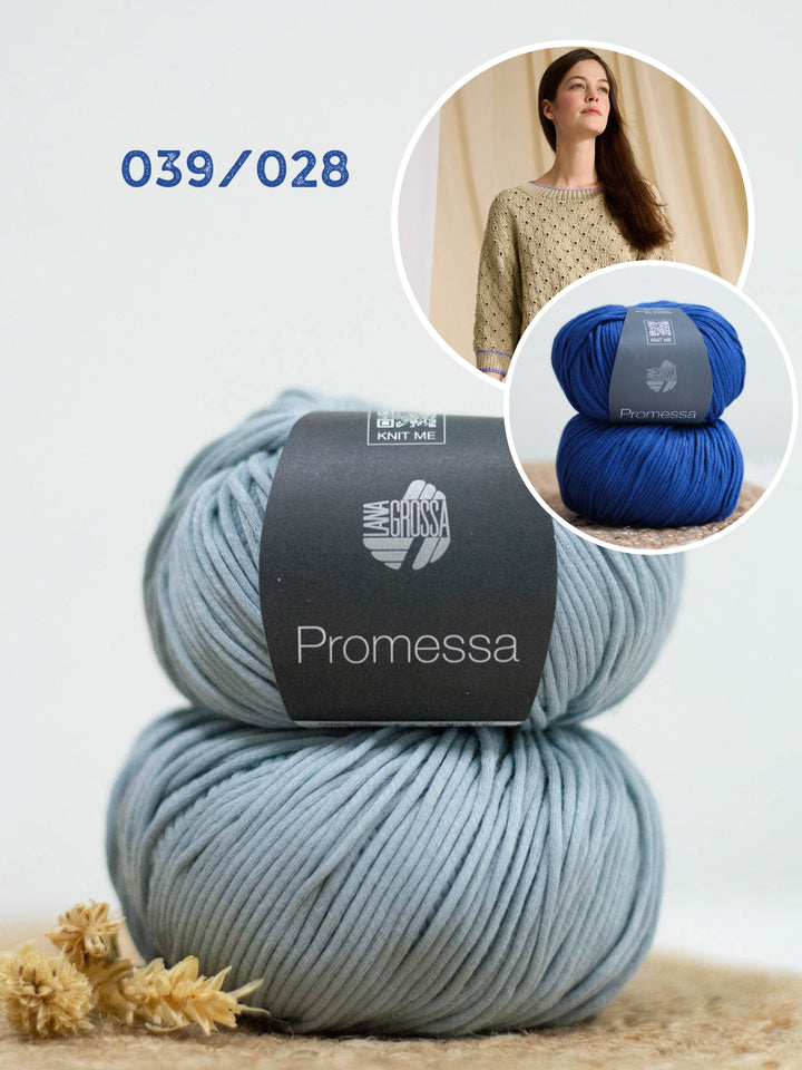 Strickpaket Promessa Pullover mit Lochmuster