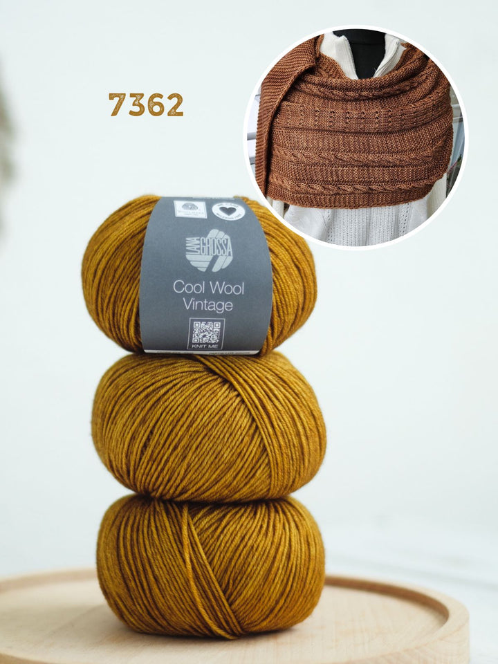 Strickpaket Lizas Tuch Orange Night - Vintage