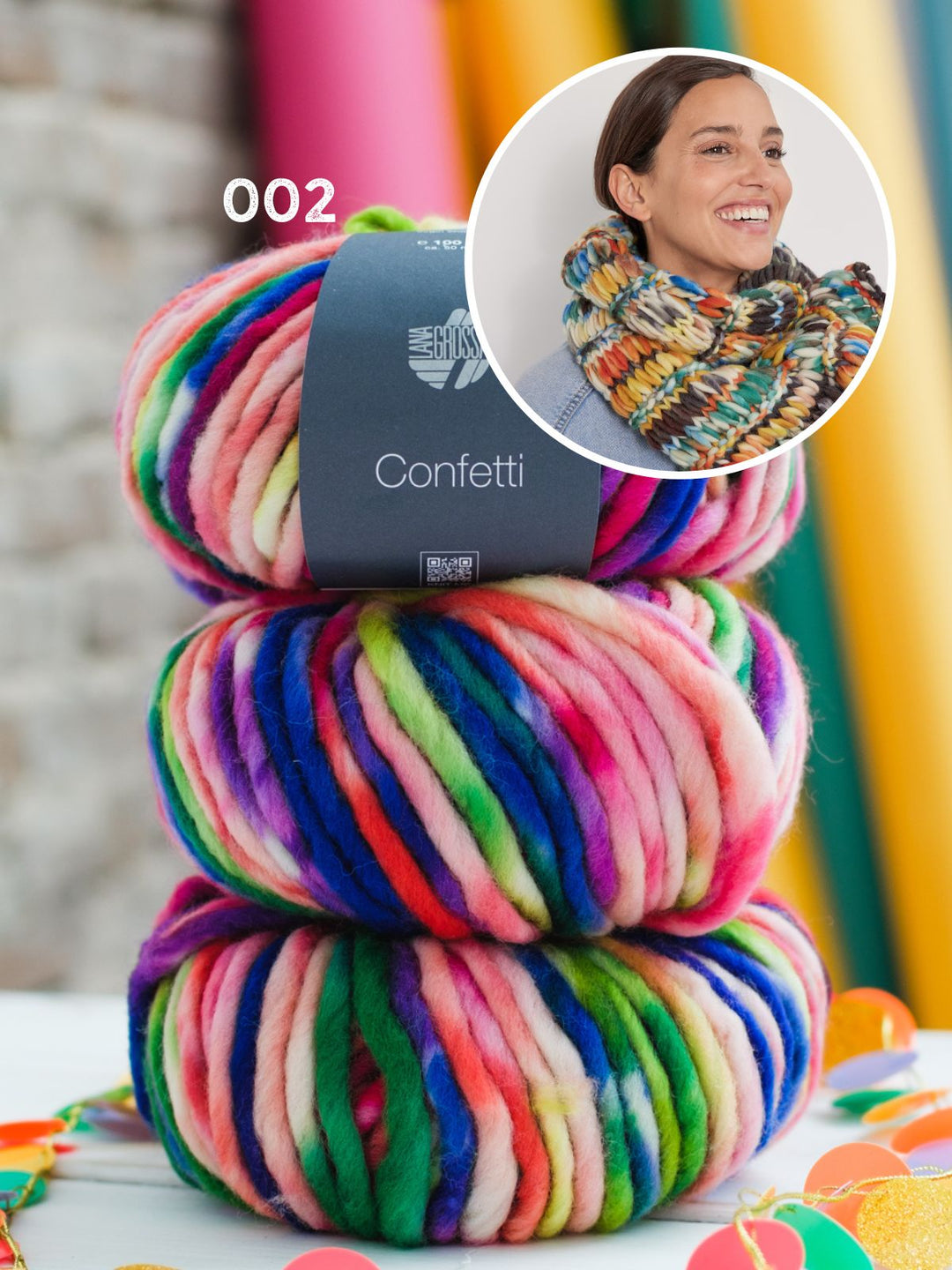 Strickpaket Confetti Schal