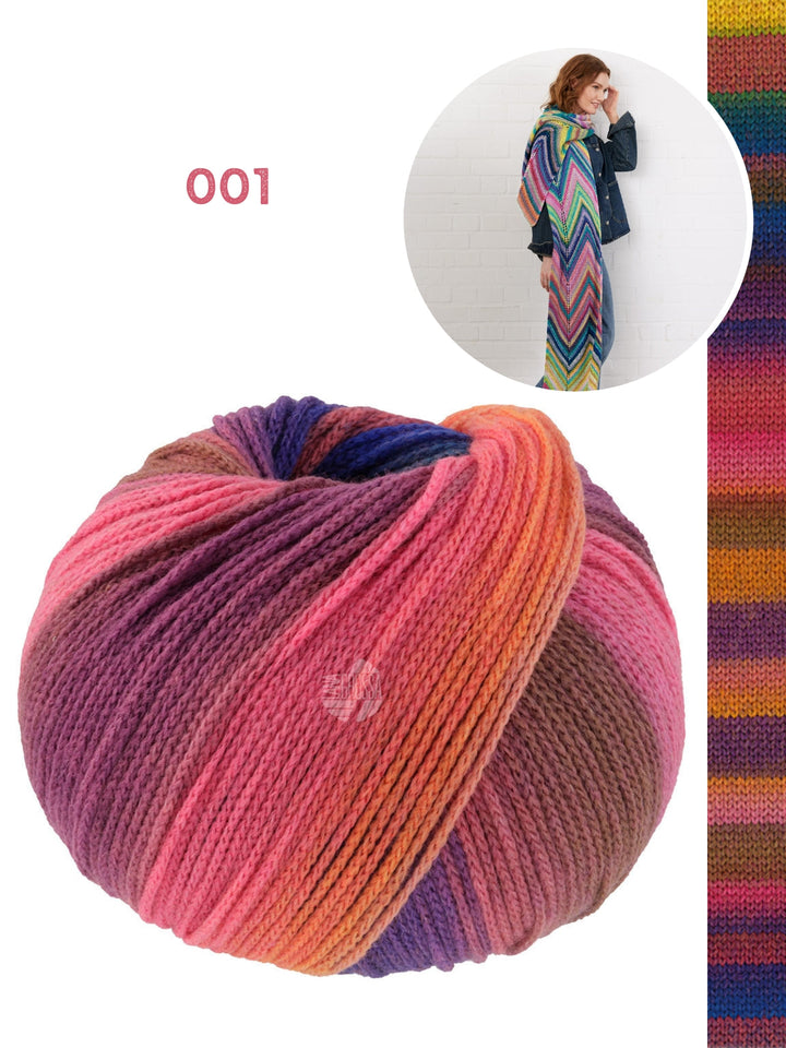 Strickpaket Farfalla Zickzack-Schal