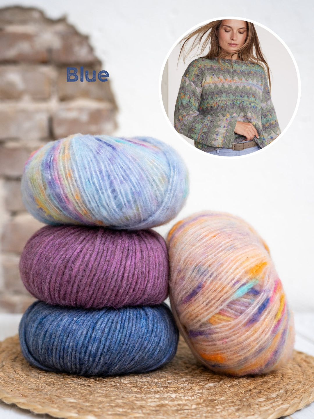 Strickpaket Brigitte No. 2 Cassata Pullover mit Farbmustern
