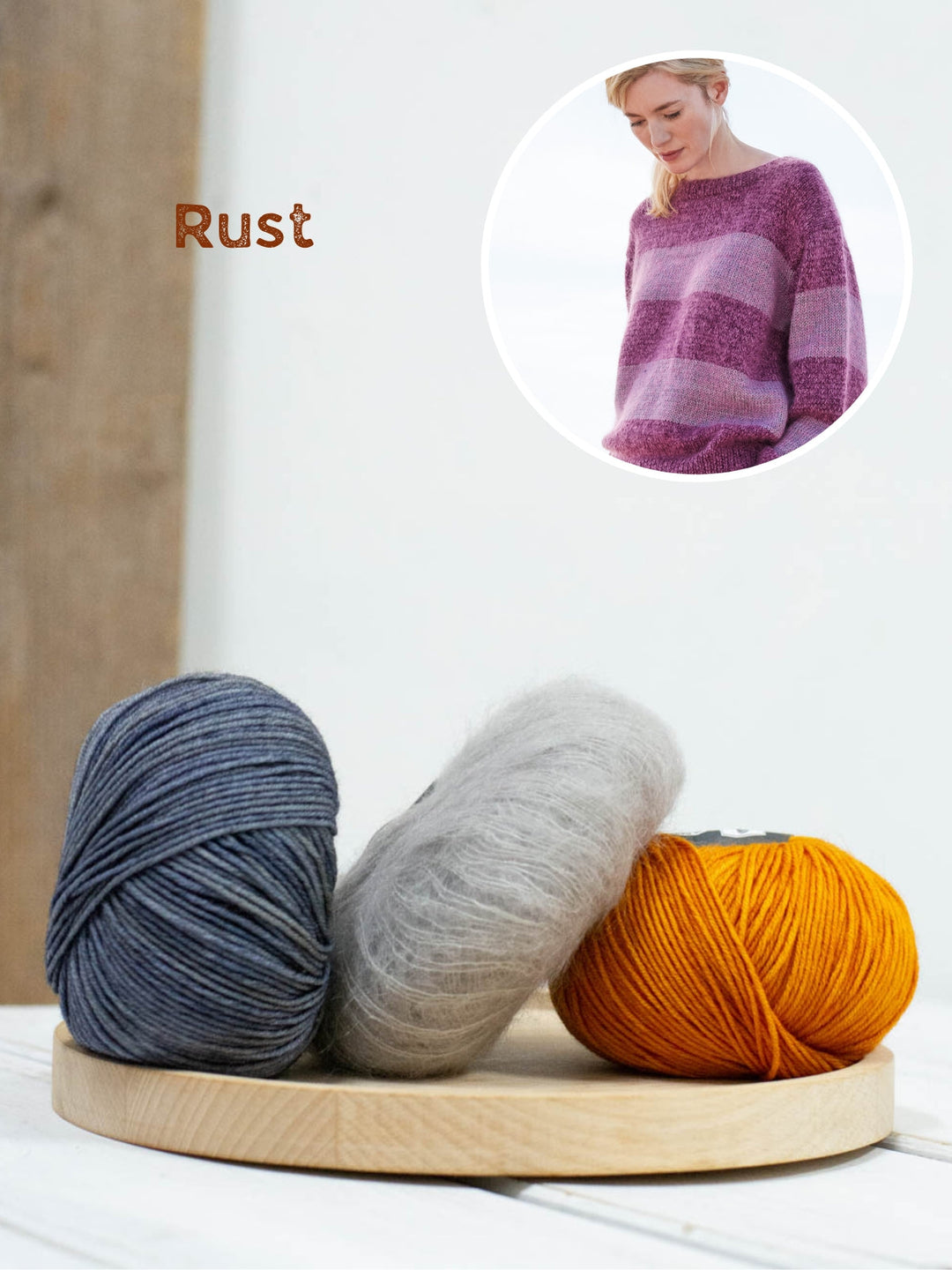 Strickpaket Cool Wool Vintage Silkhair Streifenpullover