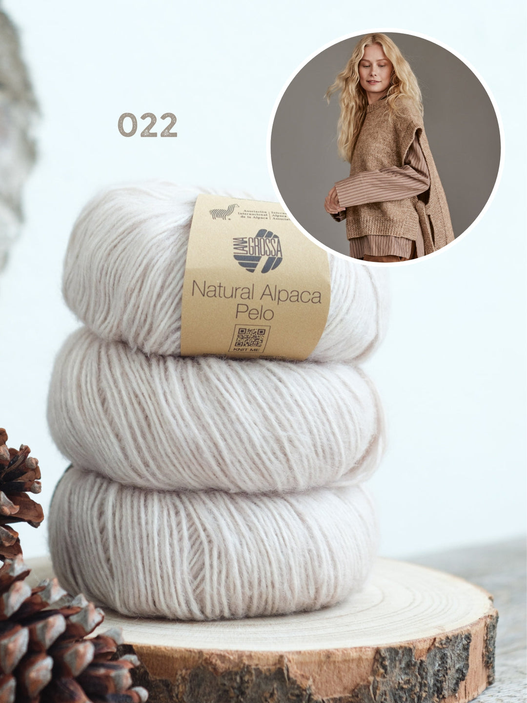 Strickpaket Natural Alpaca Pelo Slipover