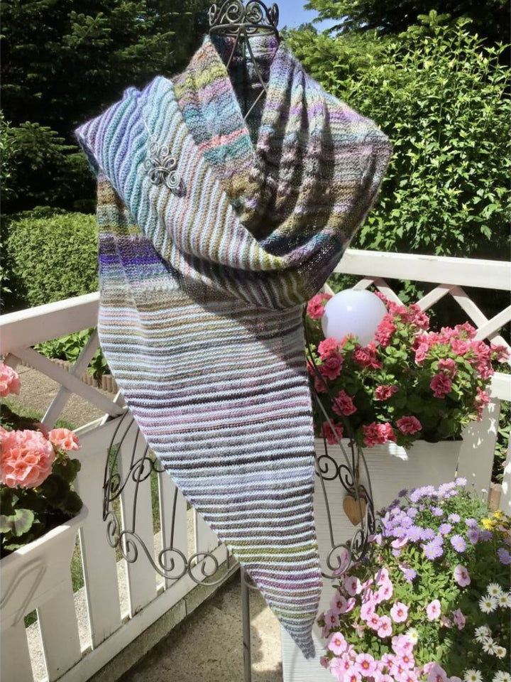 Strickpaket Lizas Tuch Orange Night – Colorissimo & Ecopuno