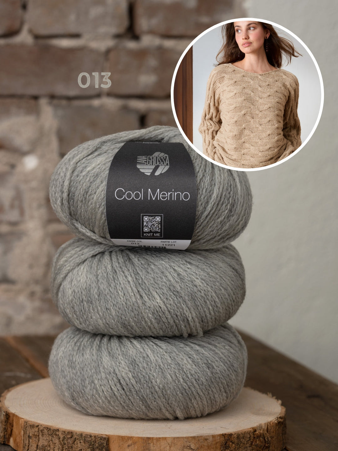 Strickpaket Cool Merino Pullover mit Struktur